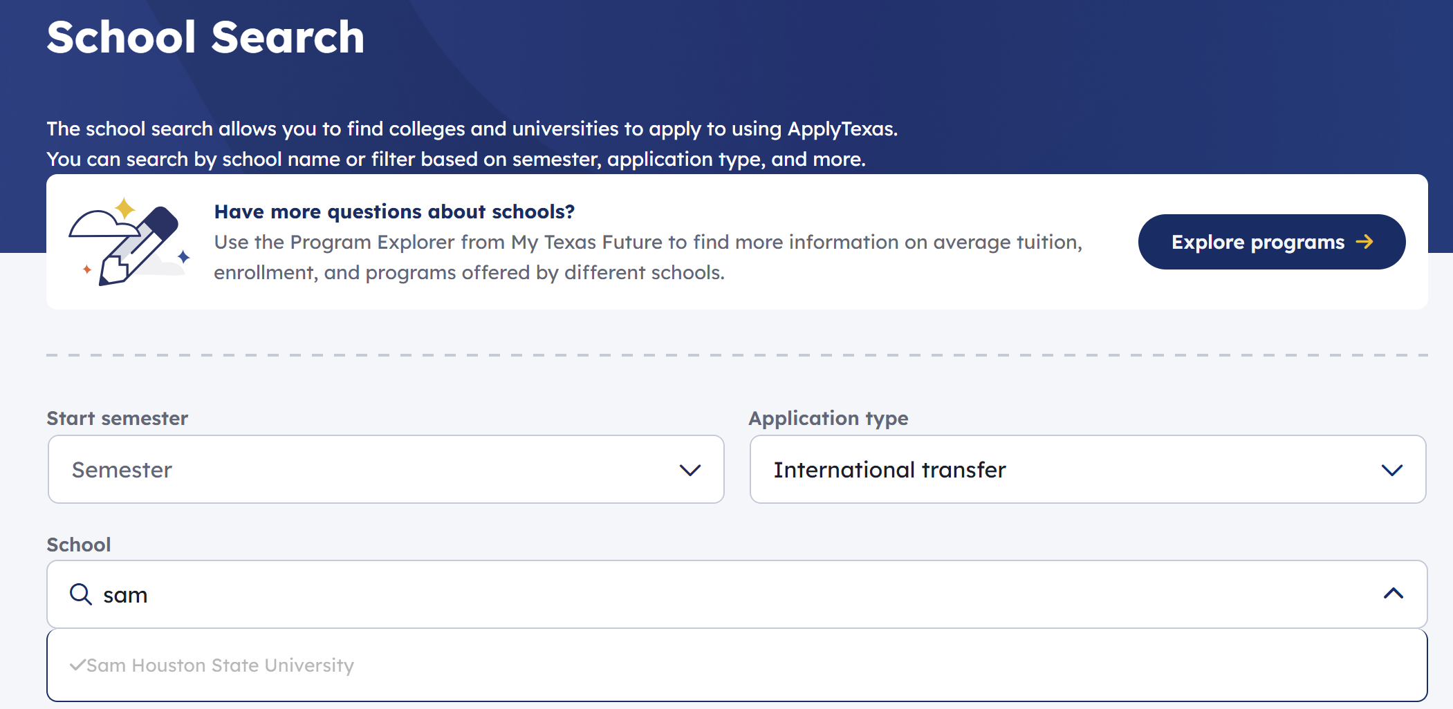 International Transfer Selection